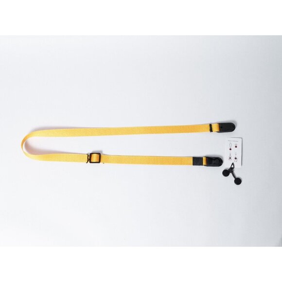 Leash Camera Strap Slim Yellow Adjustable w/2x Peak Design Anchors - Picture 2 of 6